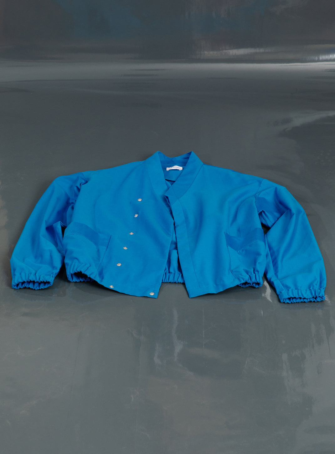 Bomber Kimono en Microfibre Bleu Electrique