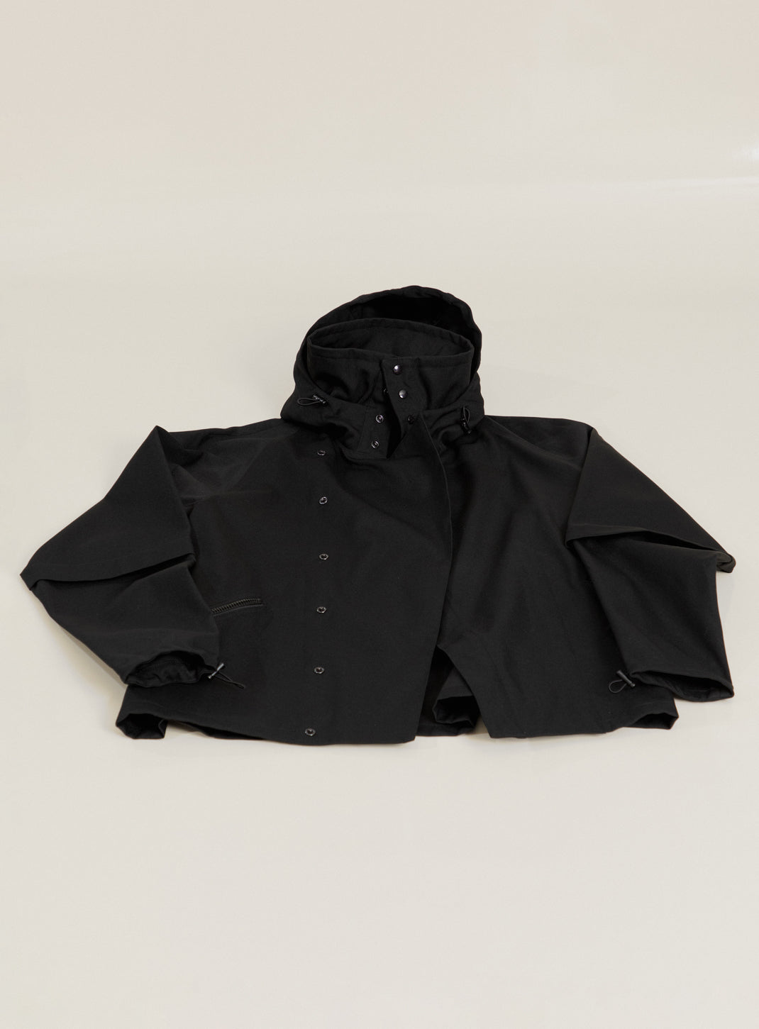 Parachute Parka en Nylon Grainé Noir