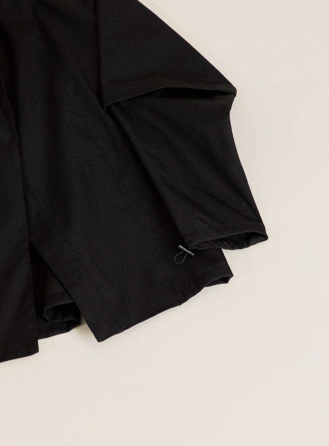 Parka Parachute en Nylon Grainé Déperlant Noir