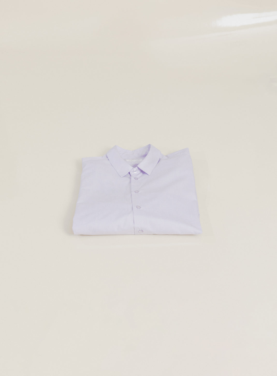 Chemise à Petit Pied de Col en Fil à Fil Lilas