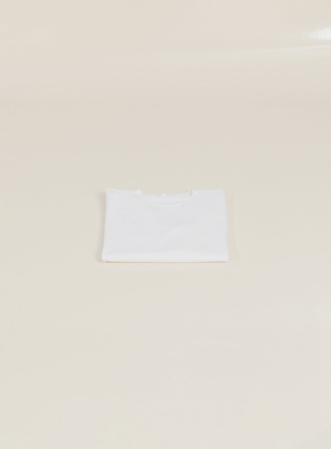 T-Shirt à Manches Courtes en Coton & Elasthanne Blanc