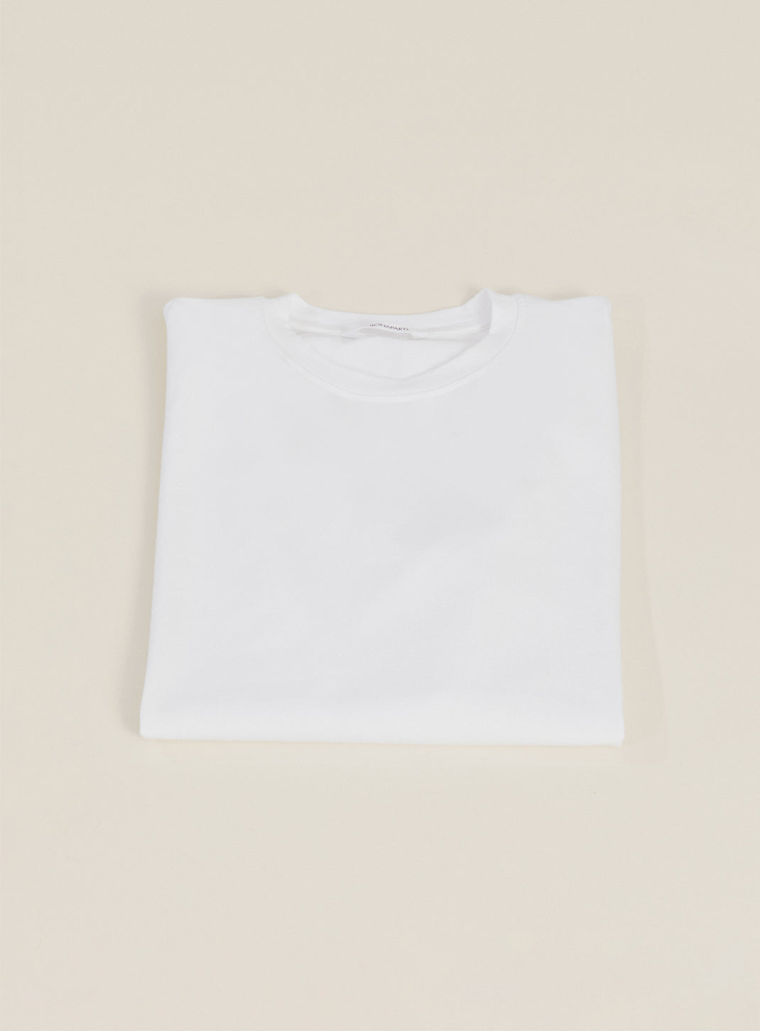 T-Shirt à Manches Courtes en Coton & Elasthanne Blanc