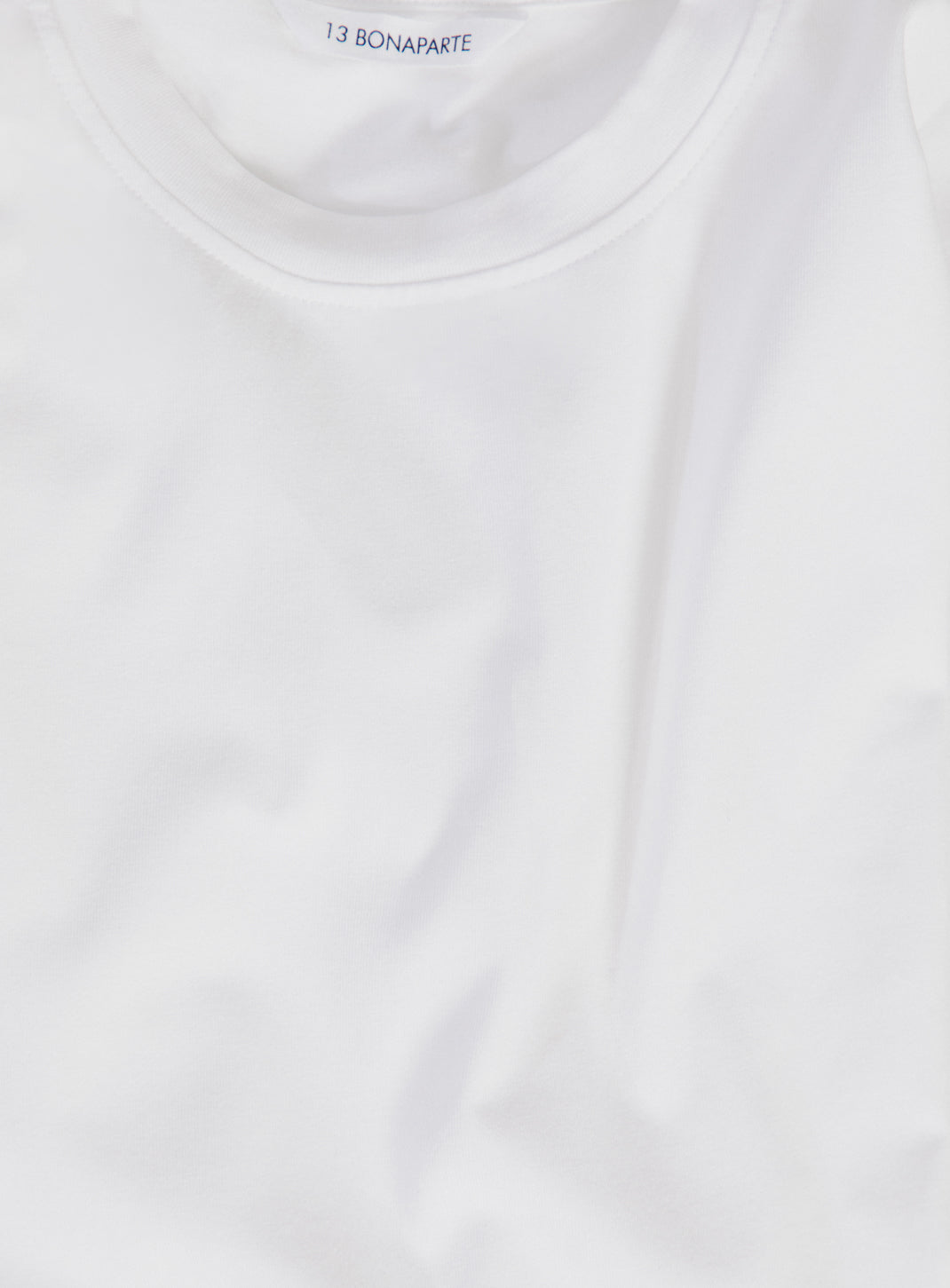 T-Shirt à Manches Courtes en Coton & Elasthanne Blanc