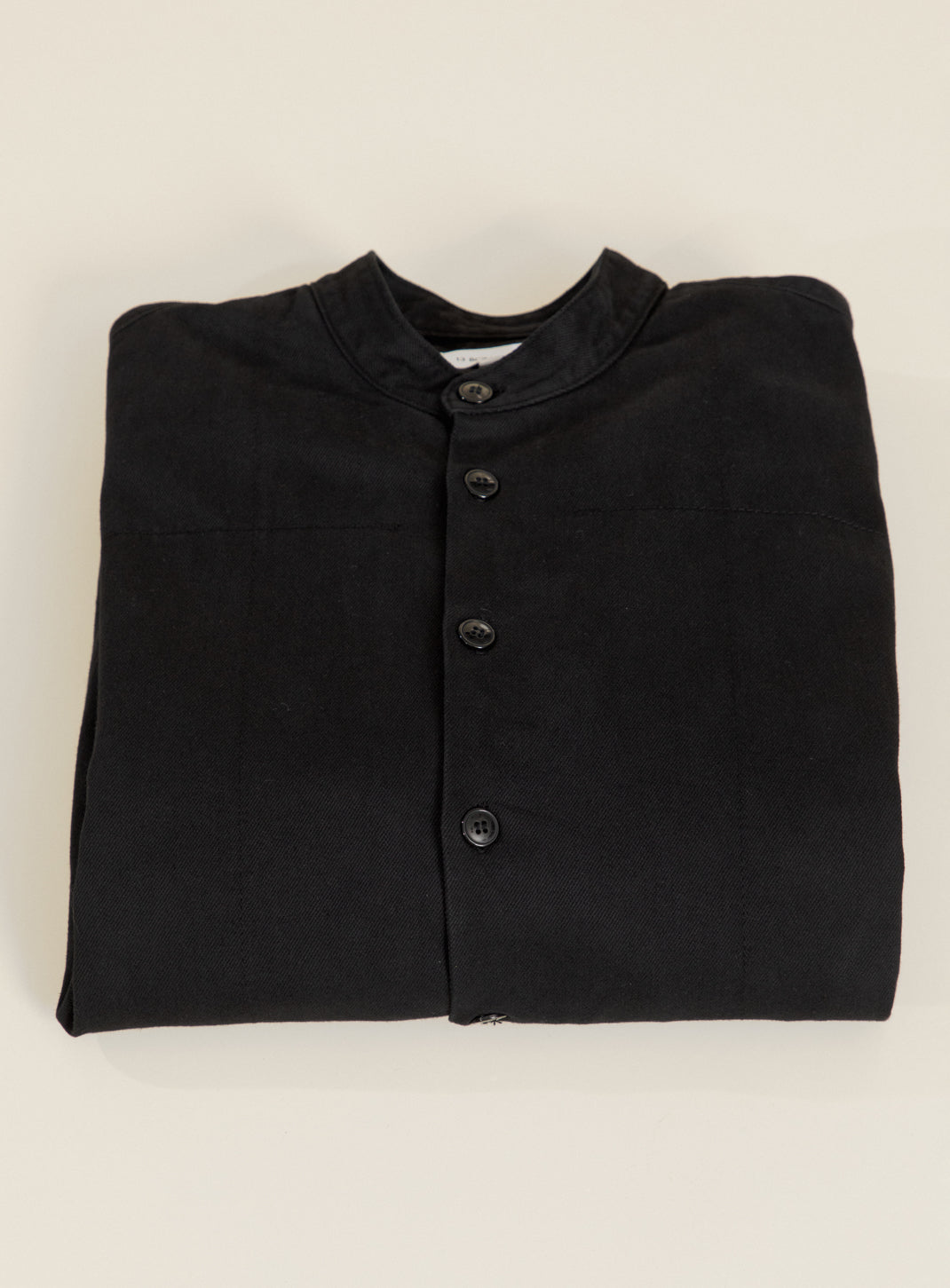 Veste Chinoise en Denim Surteint Noir