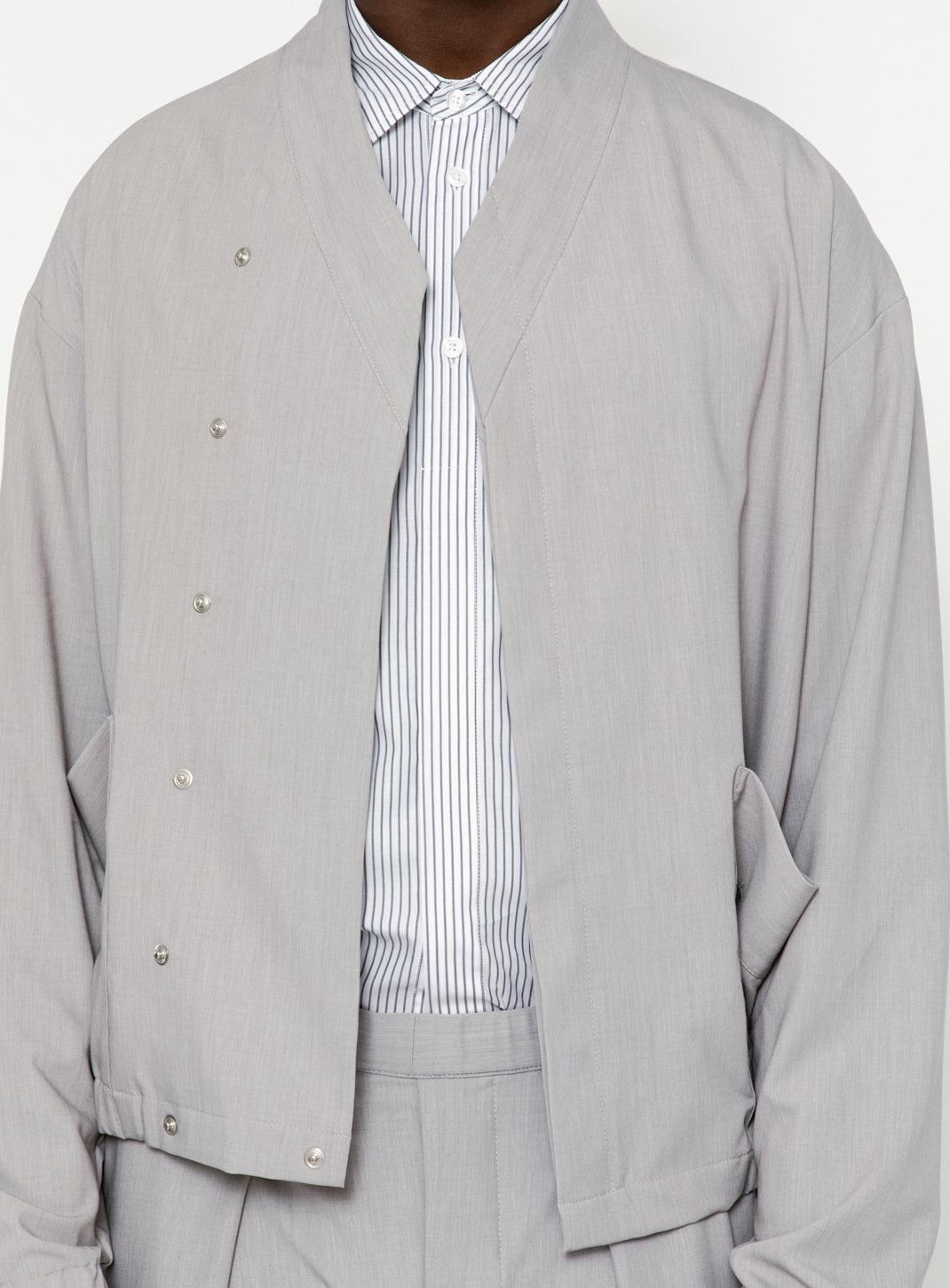 Bomber Kimono en Serge Grège