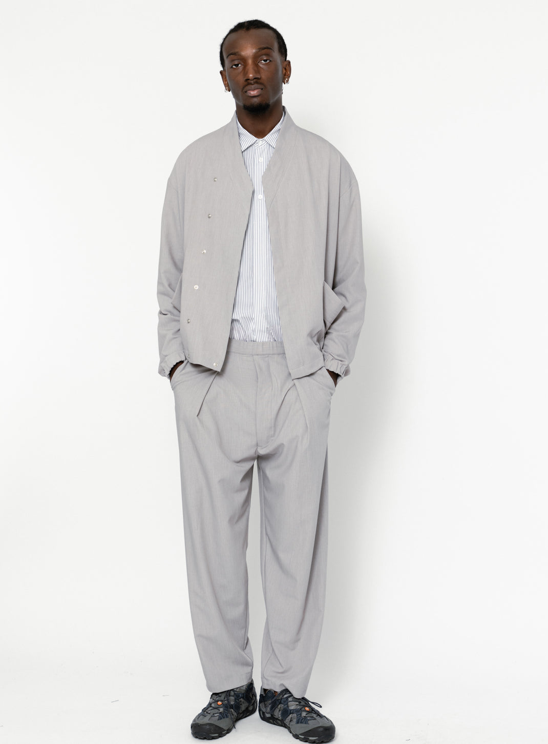 Bomber Kimono en Serge Grège