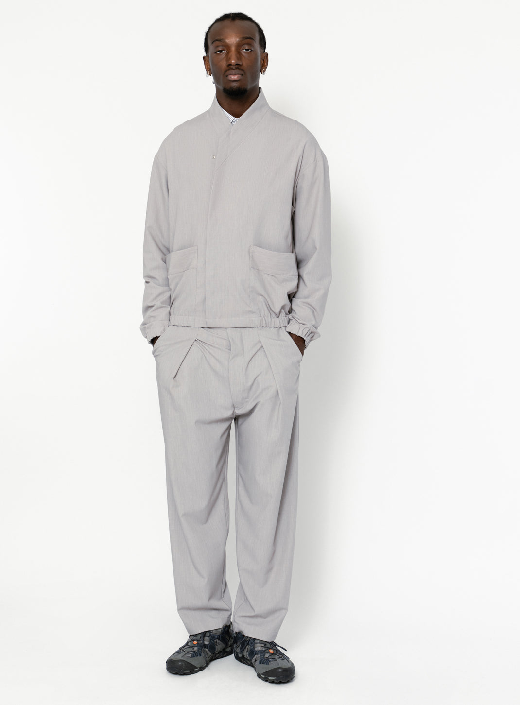 Bomber Kimono en Serge Grège