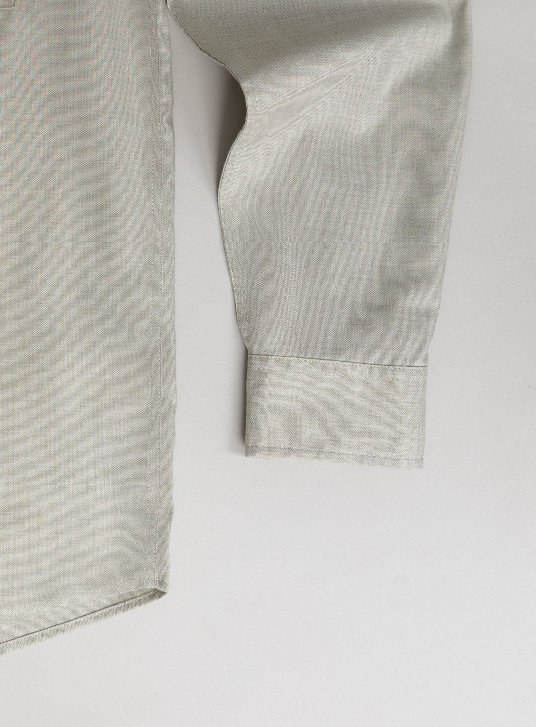 Chemise à Poche Poitrine en Fil à Fil Vert Amande