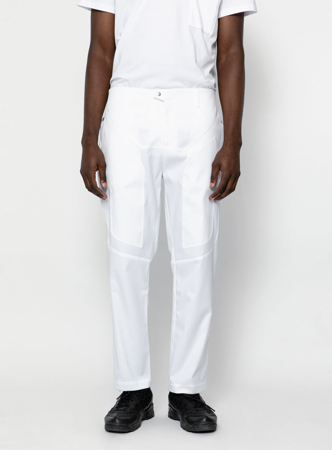 Pantalon Bionic en Nylon Grainé Blanc