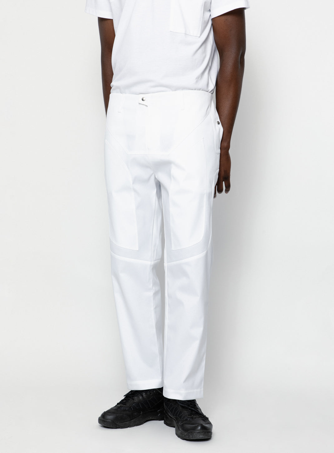 Pantalon Bionic en Nylon Grainé Blanc