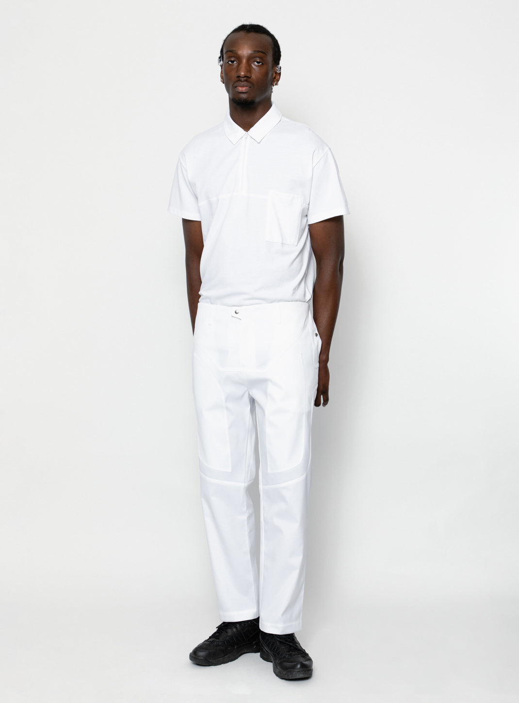 Pantalon Bionic en Nylon Grainé Blanc