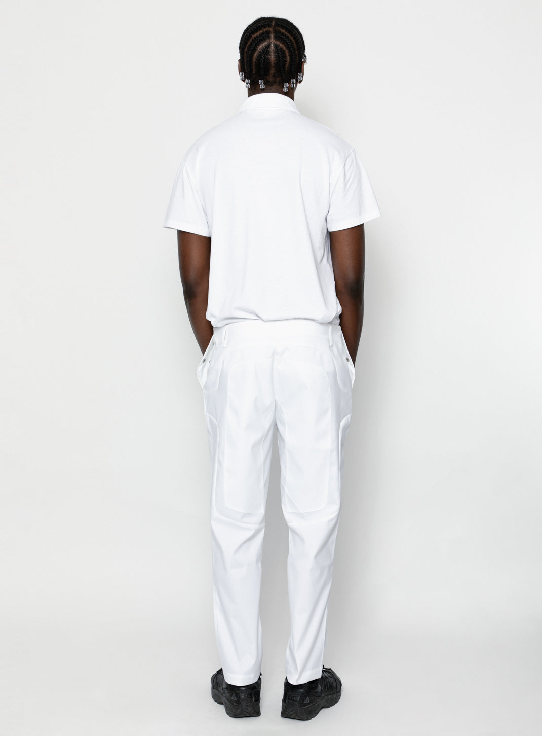 Pantalon Bionic en Nylon Grainé Blanc