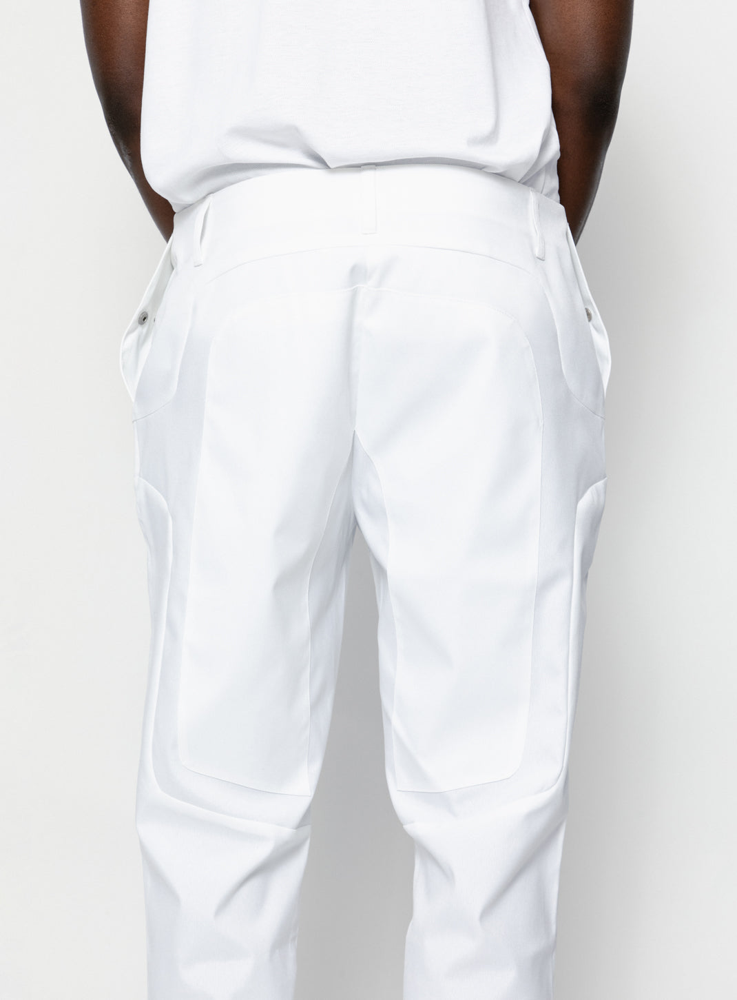 Pantalon Bionic en Nylon Grainé Blanc
