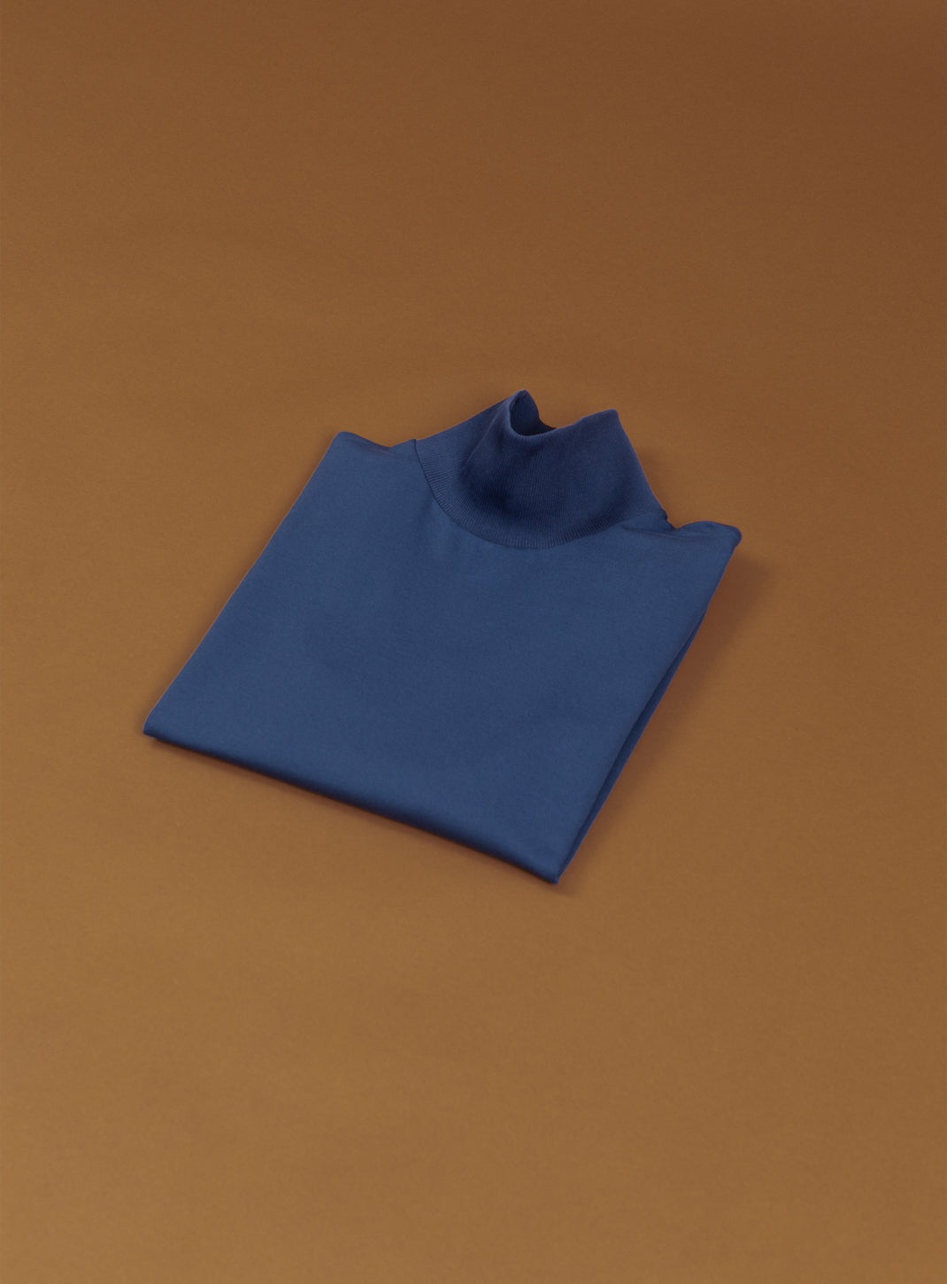 Sweat à Col Cheminée en Maille Technique Bleu Cobalt