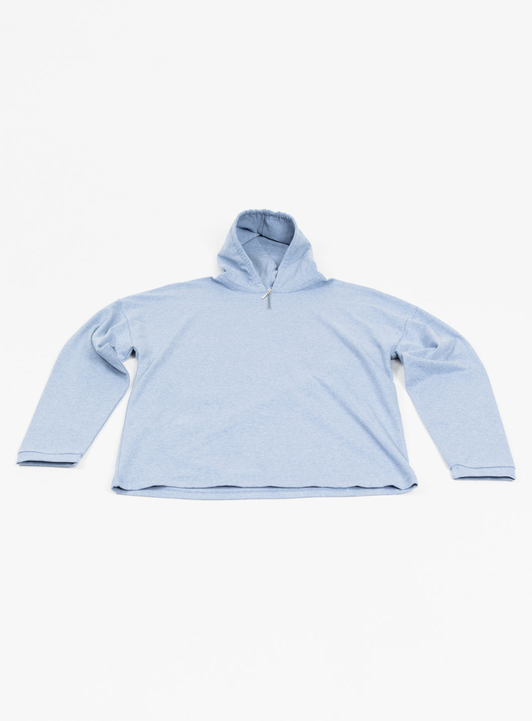 T-Shirt à Capuche en Coton & Elasthanne Bleu Ciel