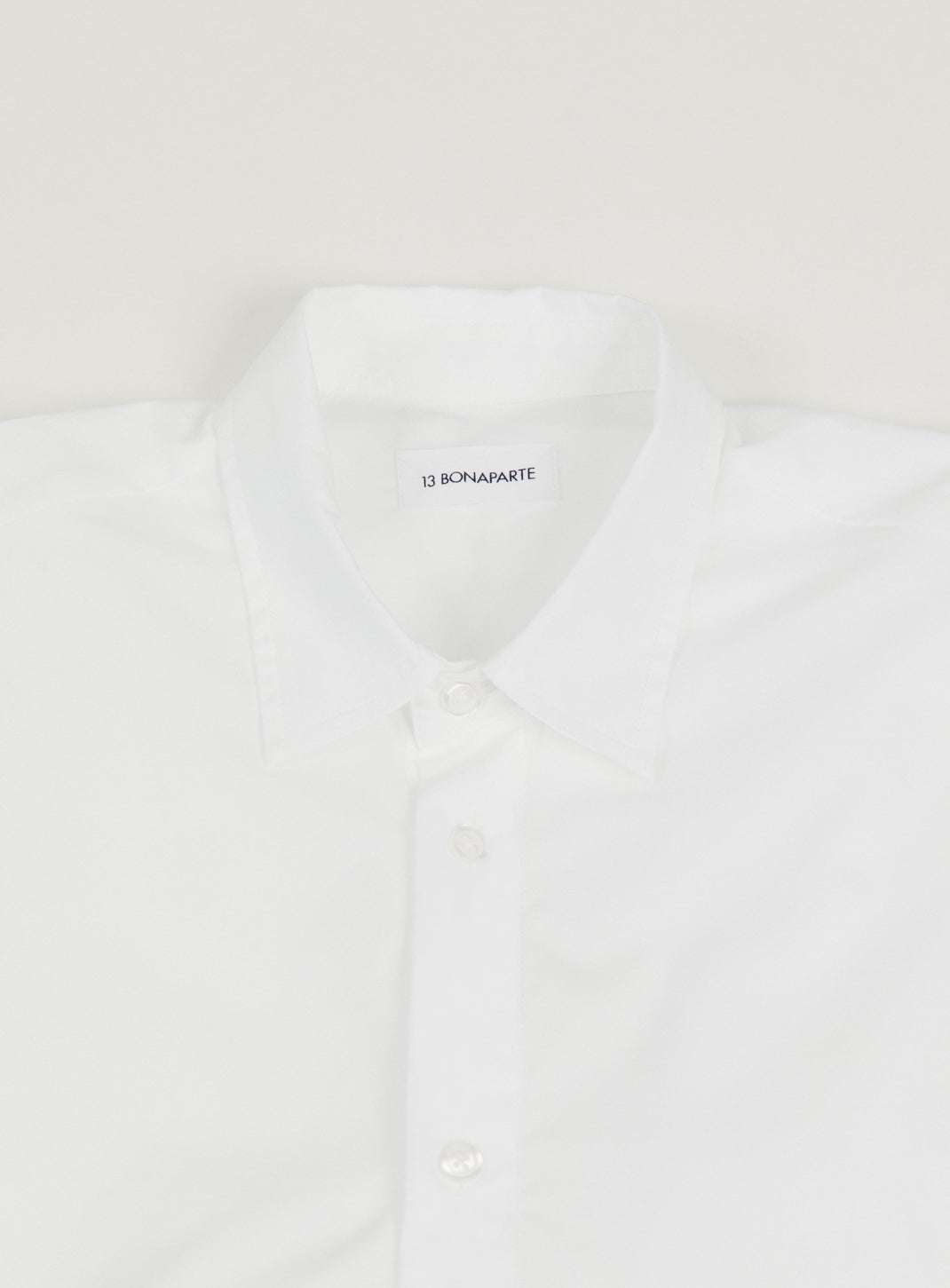 Chemise à Patte Polo en Popeline Blanche