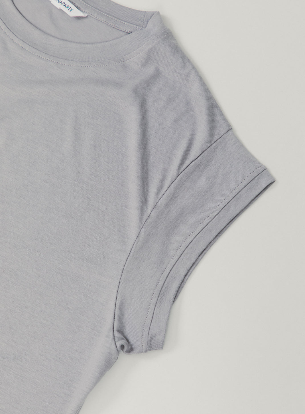 T-Shirt sans Manches en Eucalyptus & Coton Gris Perle