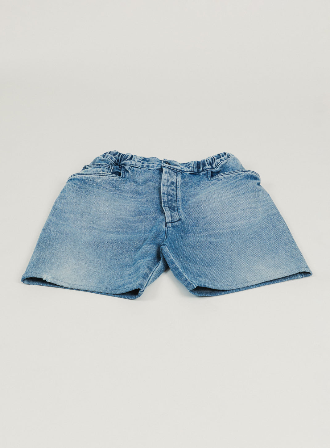 Short 5 Poches à Taille Elastiquée en Denim Used