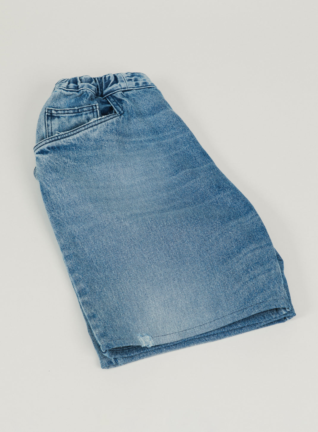 Short 5 Poches à Taille Elastiquée en Denim Used