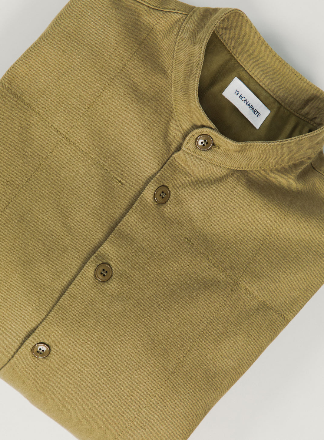 Veste Chinoise en Denim Surteint Kaki Gold
