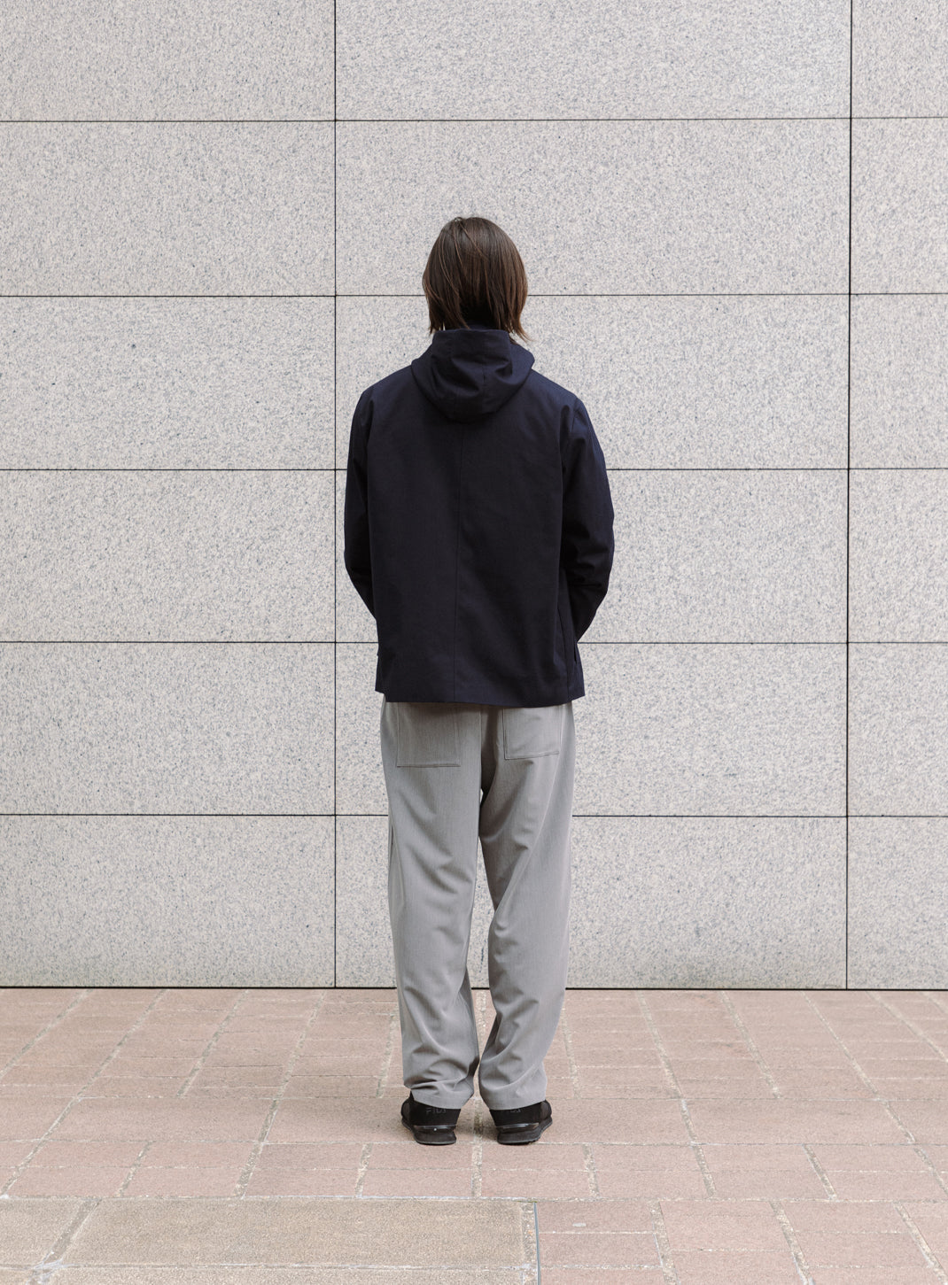 Multi Pocket Flapped Parka in Navy Blue Teflon
