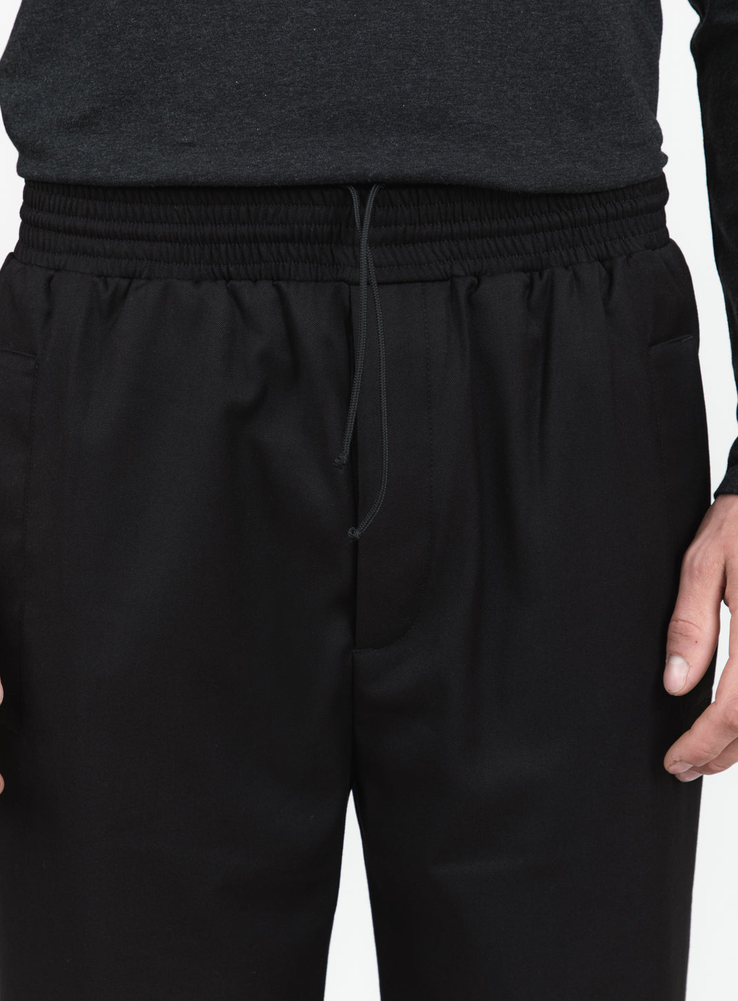 Baggy Pants in Black Serge