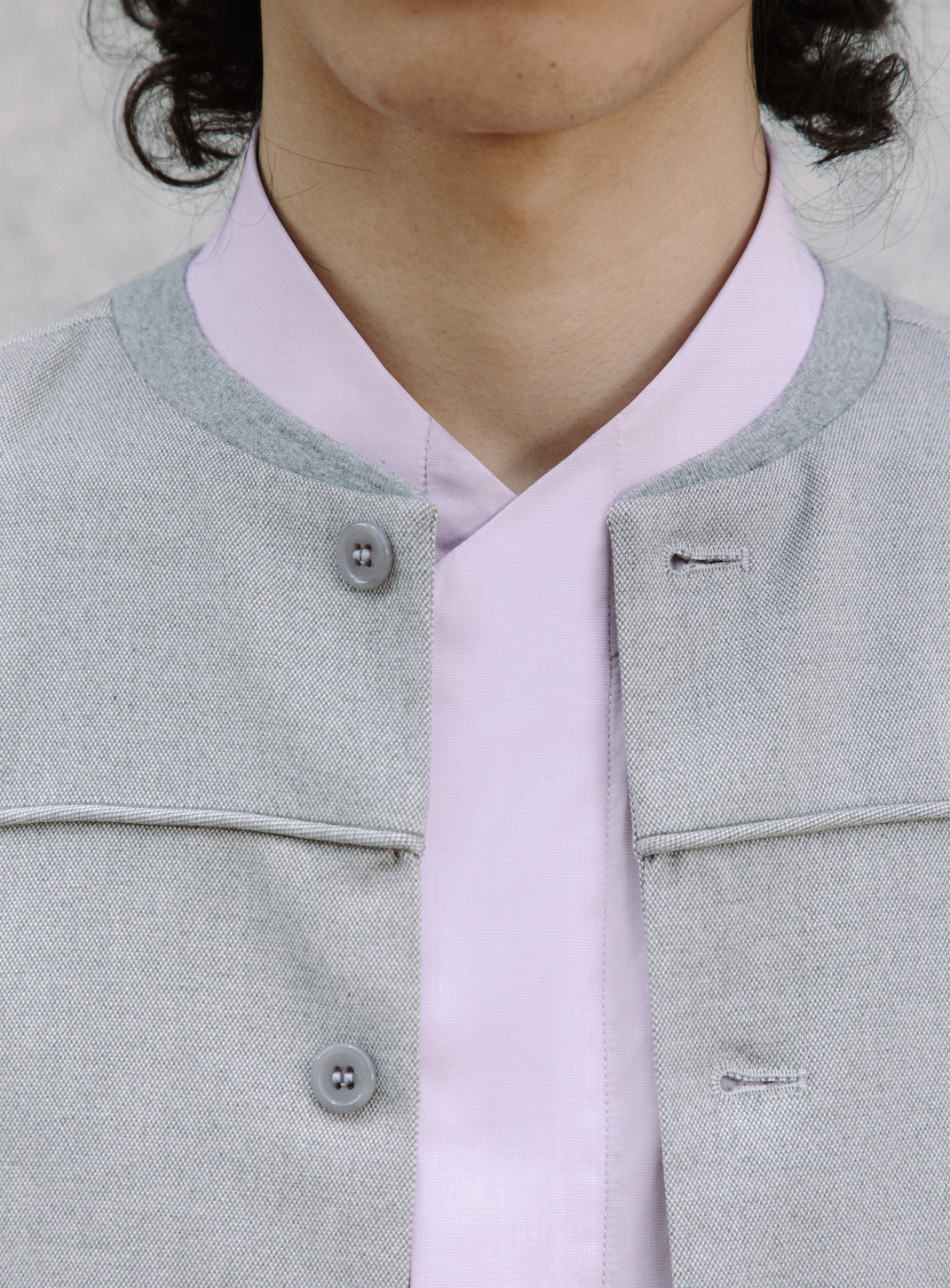 Varsity Jacket in Gravel Grey Serge