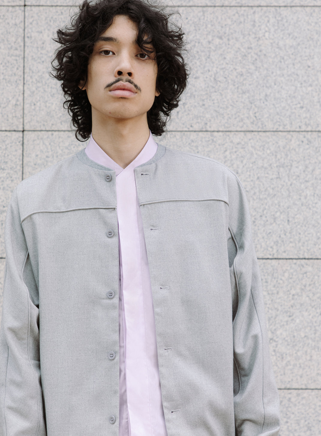 Varsity Jacket in Gravel Grey Serge