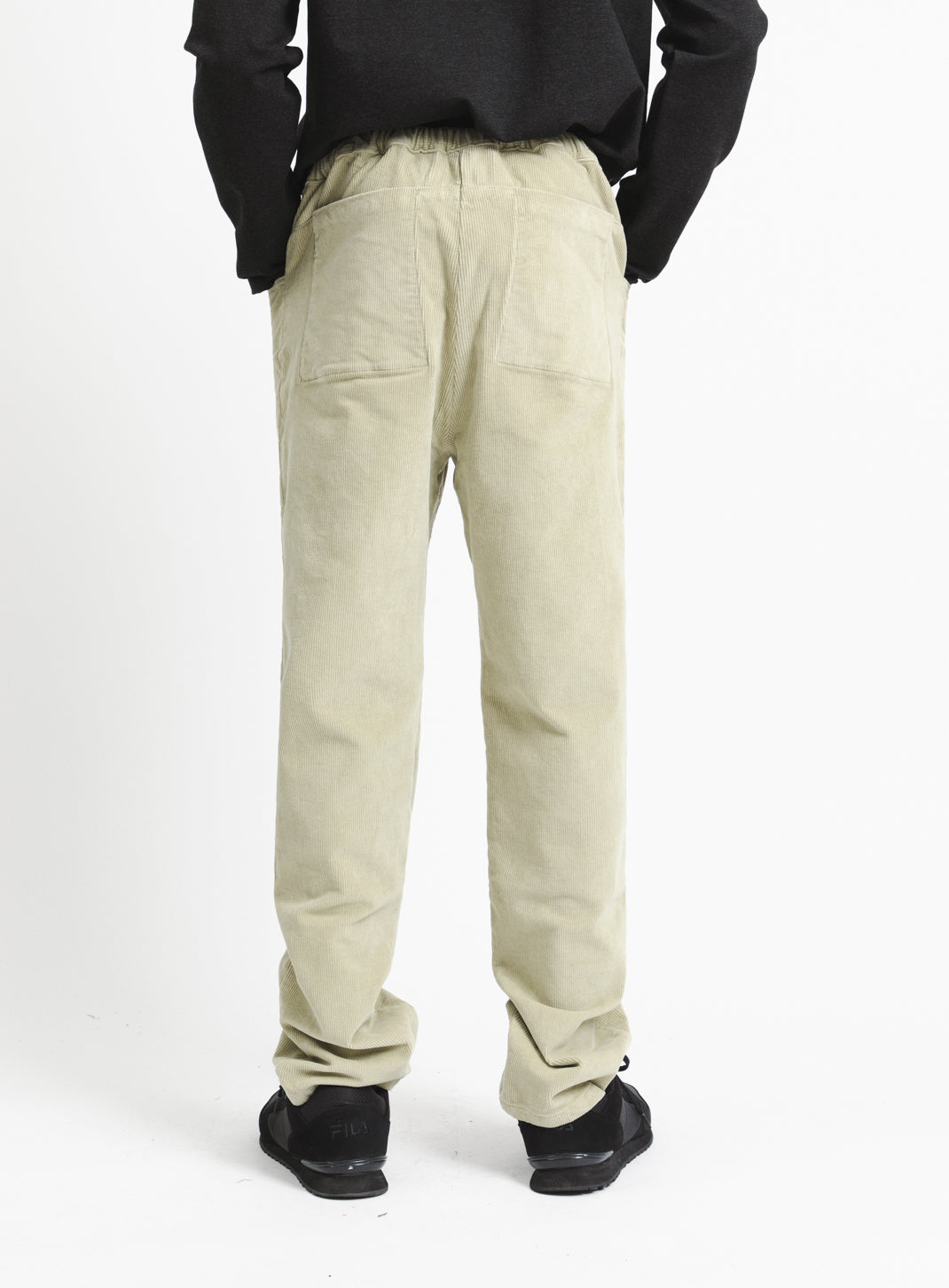 5 Pockets Pants with Front Cuts in Ginger Corduroy