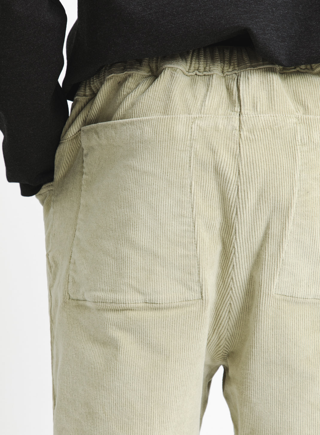 5 Pockets Pants with Front Cuts in Ginger Corduroy