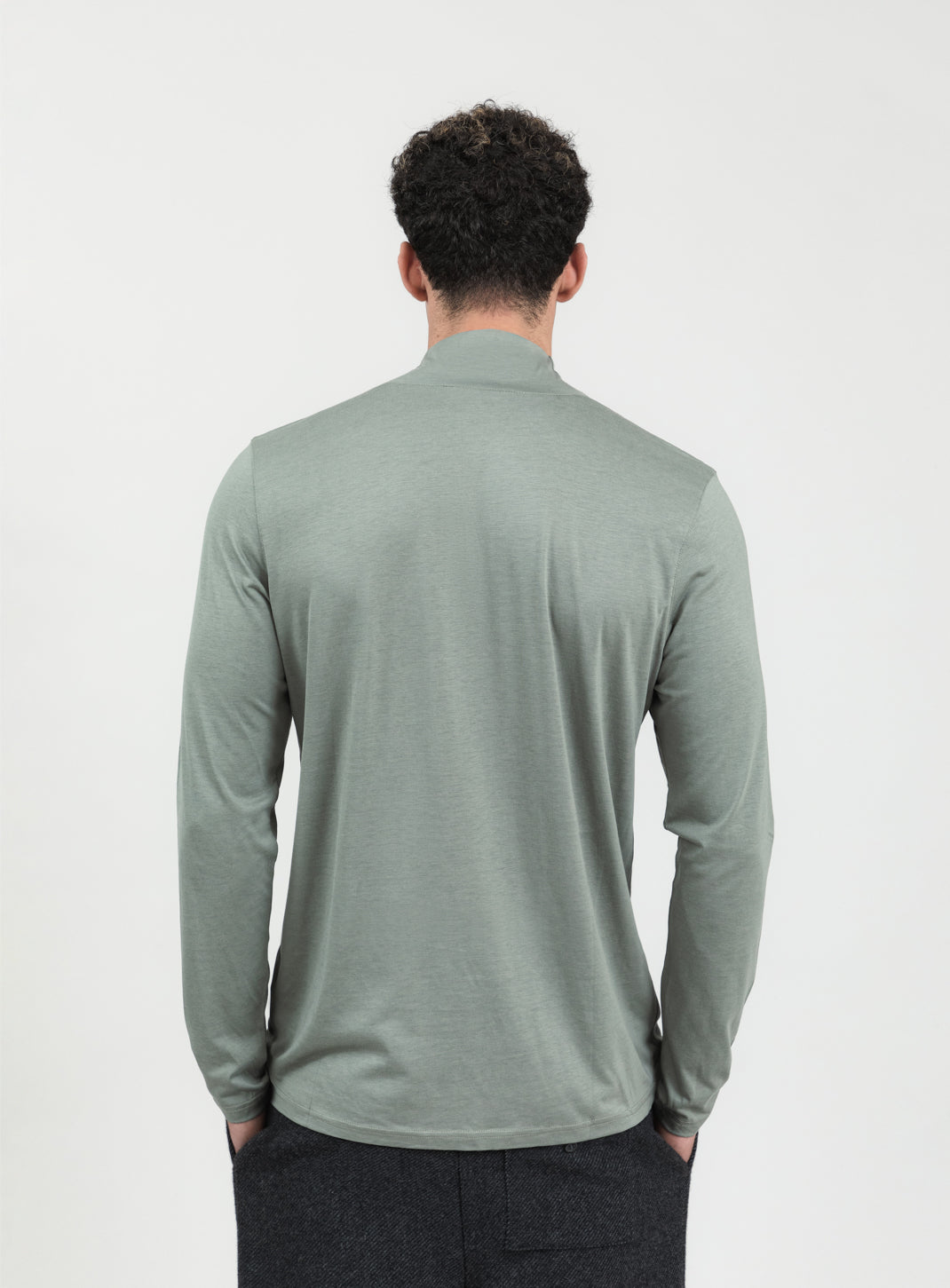 Sous-Pull à Col Cheminée en Eucalyptus & Coton Argile