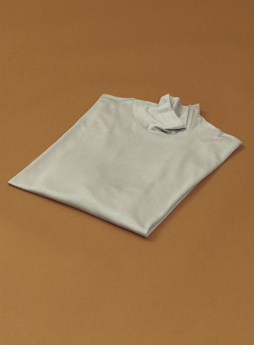 Funnel Neck Undershirt in Clay Eucalyptus & Cotton