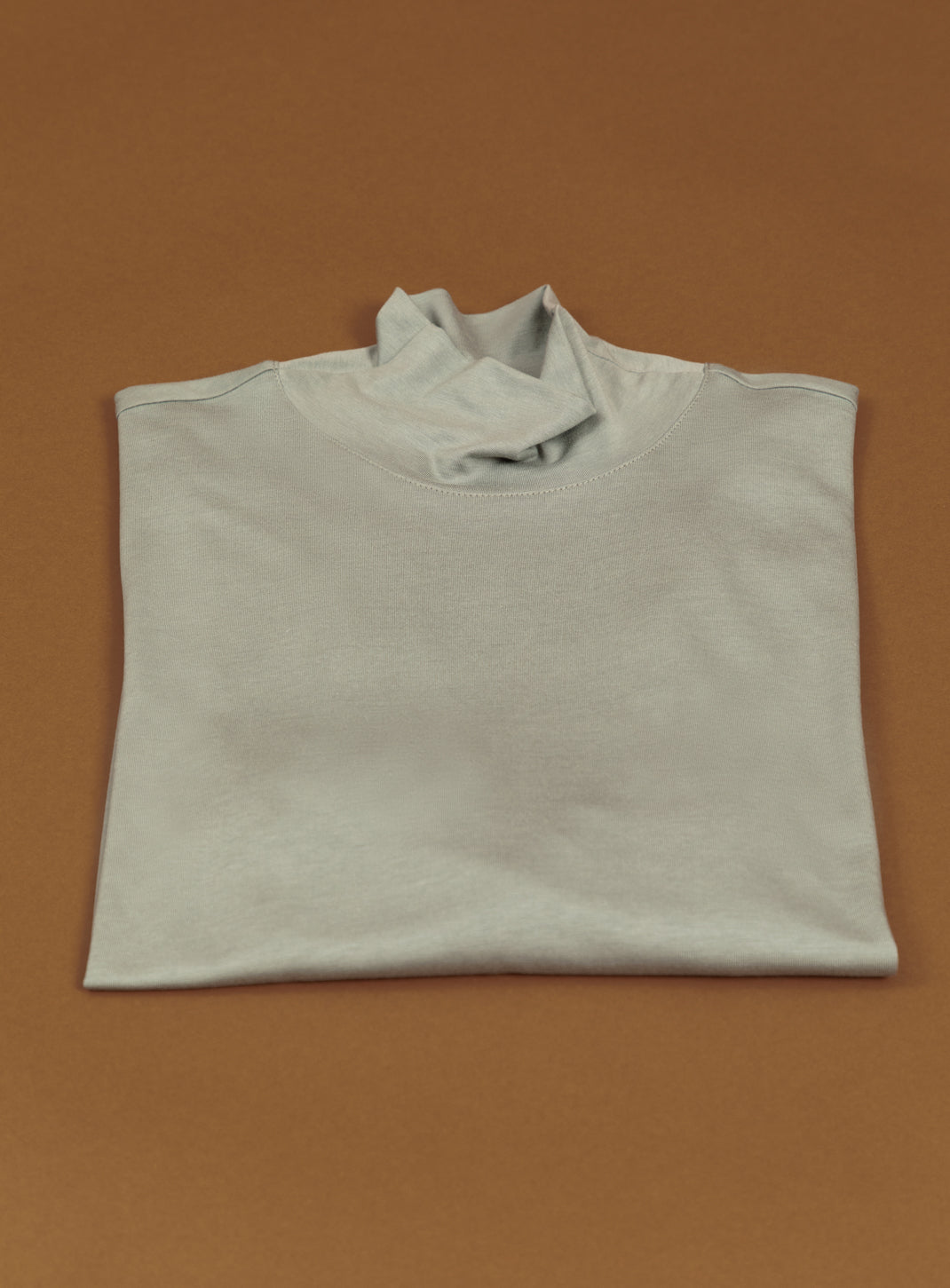 Funnel Neck Undershirt in Clay Eucalyptus & Cotton