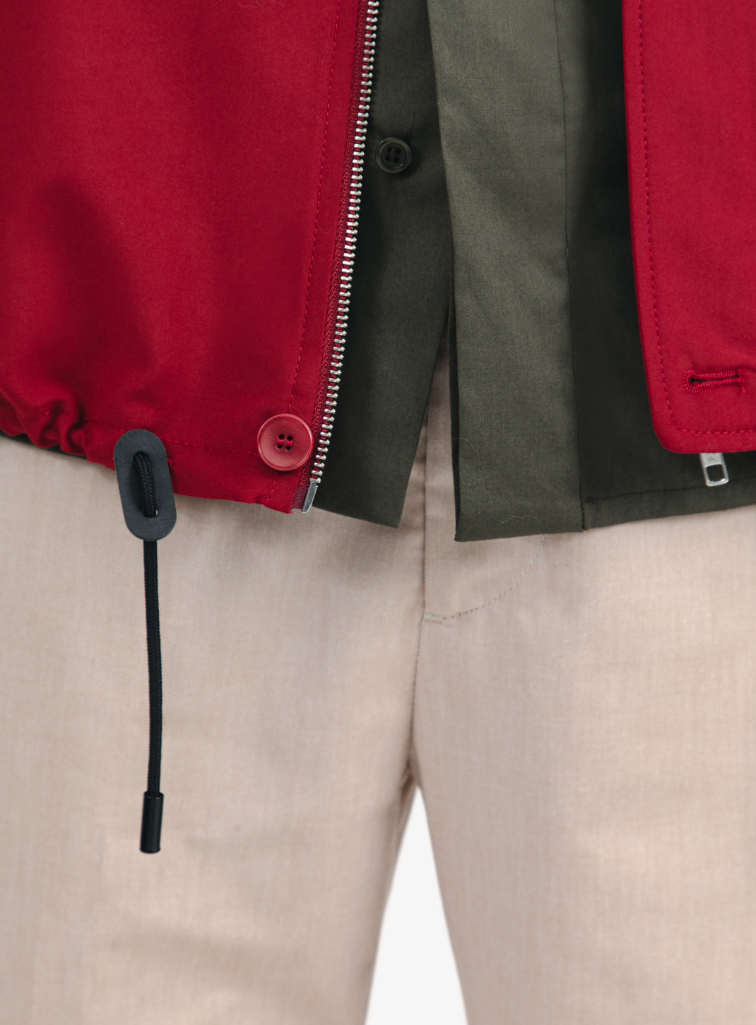 Sport Parka in Red Technical Microfiber