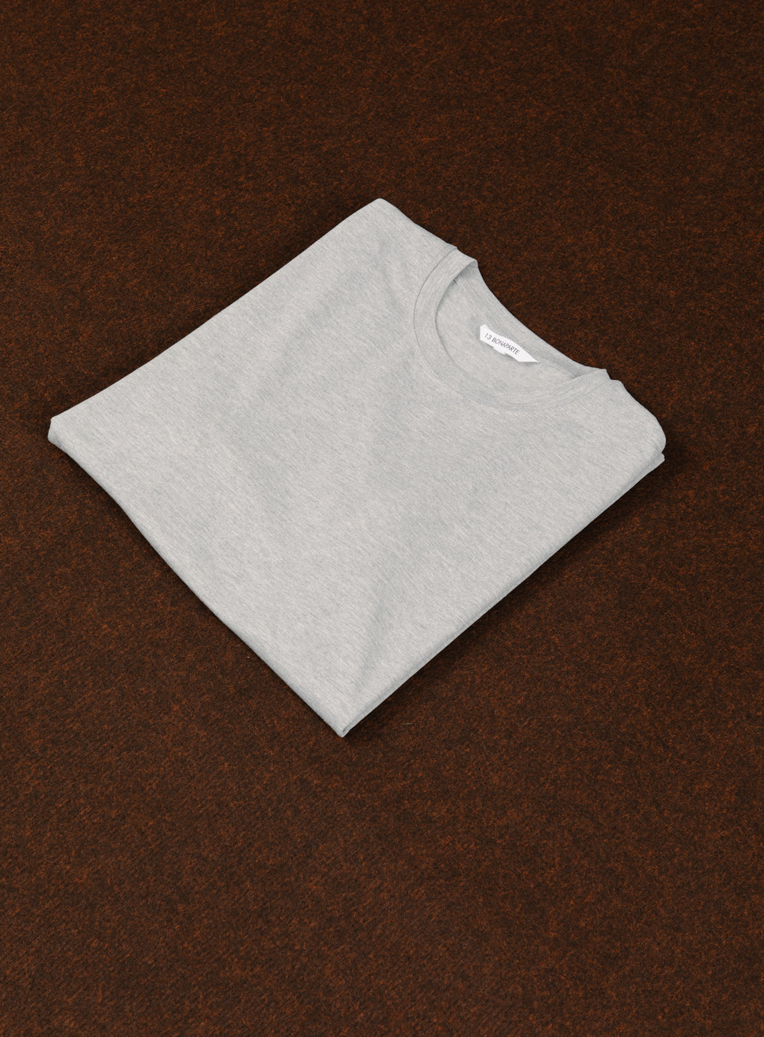 Short Sleeve T-Shirt in Heather Grey Cotton & Elastane