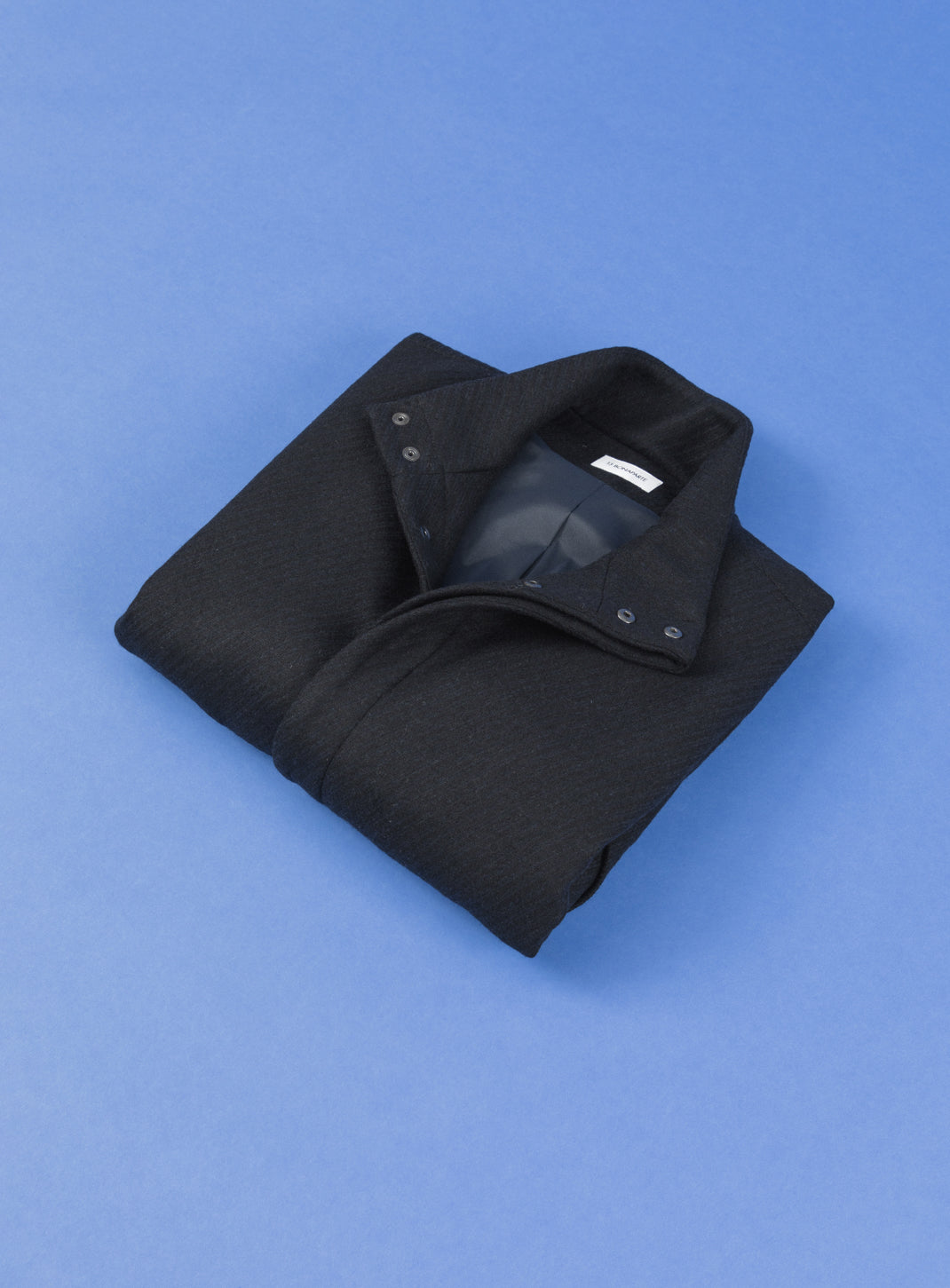 Safari Jacket in Navy Blue Wool & Cashmere