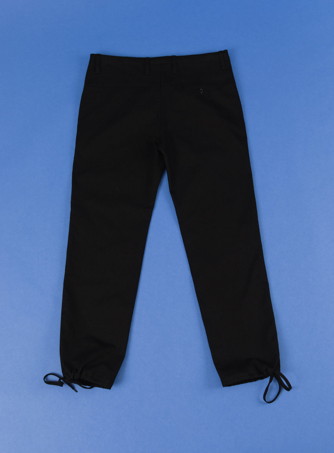 Combat Pants with Laces in Black Weaved Denim