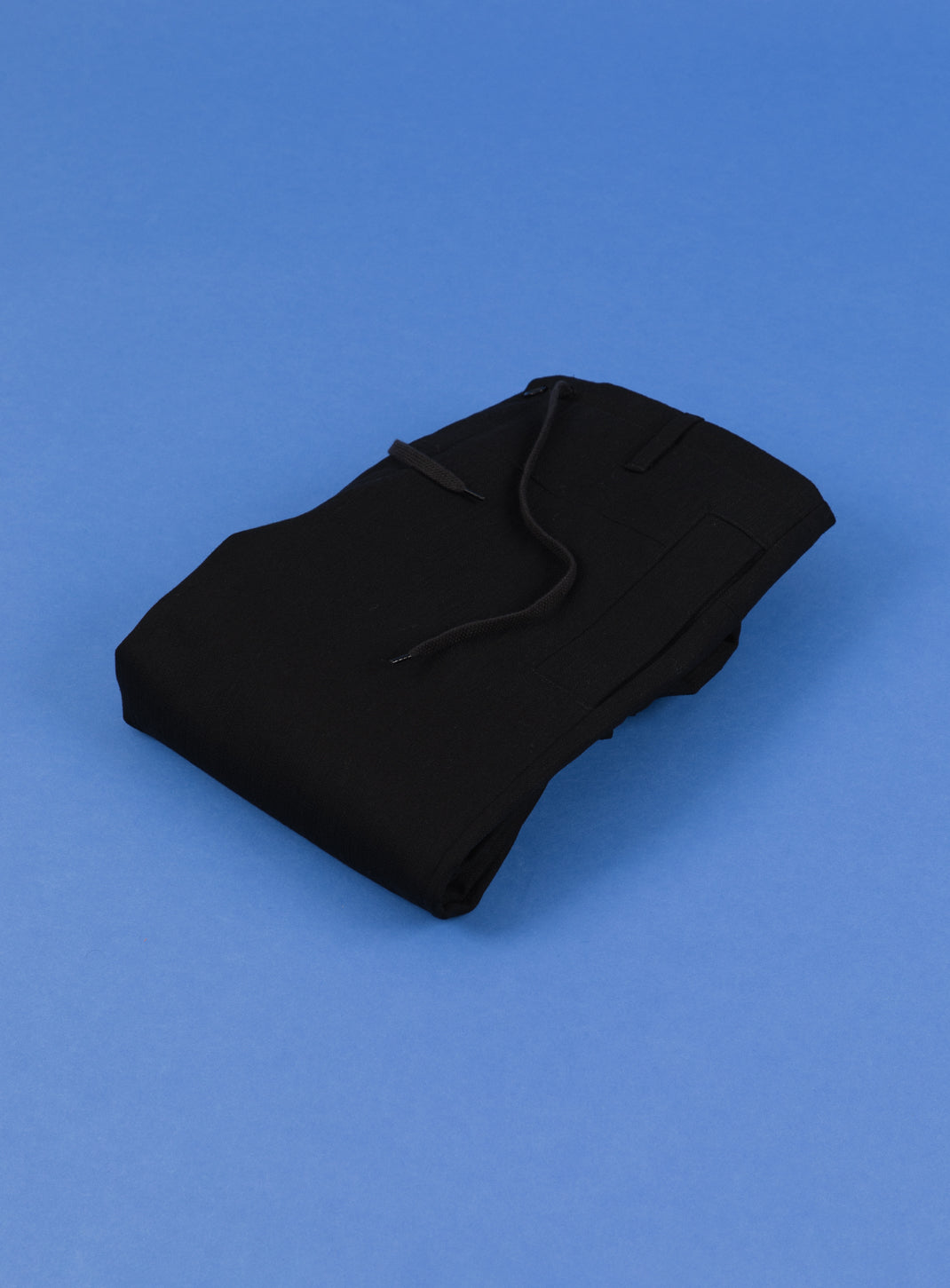 Combat Pants with Laces in Black Weaved Denim