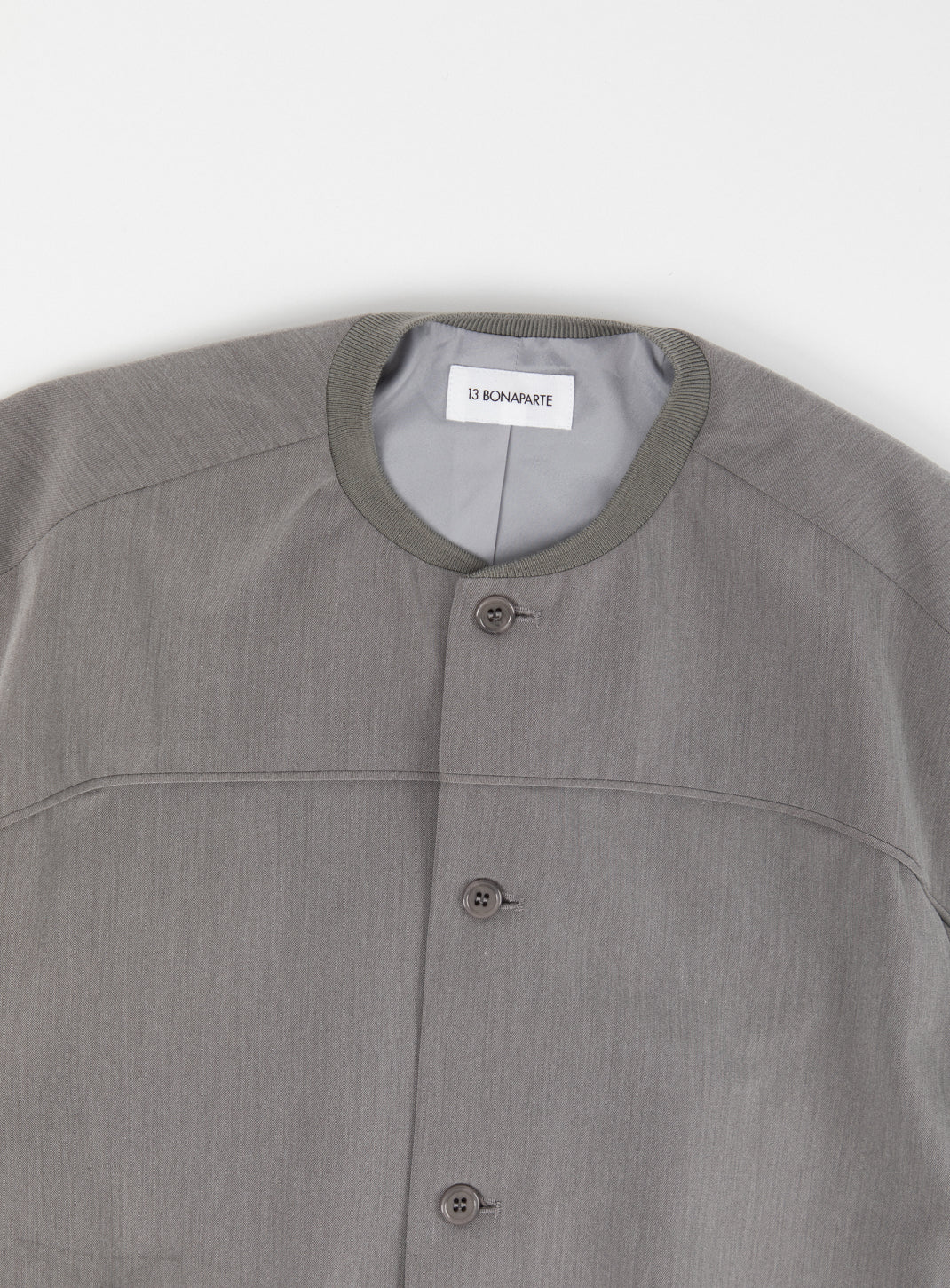 Braided Bomber Jacket in Taupe Grey Serge