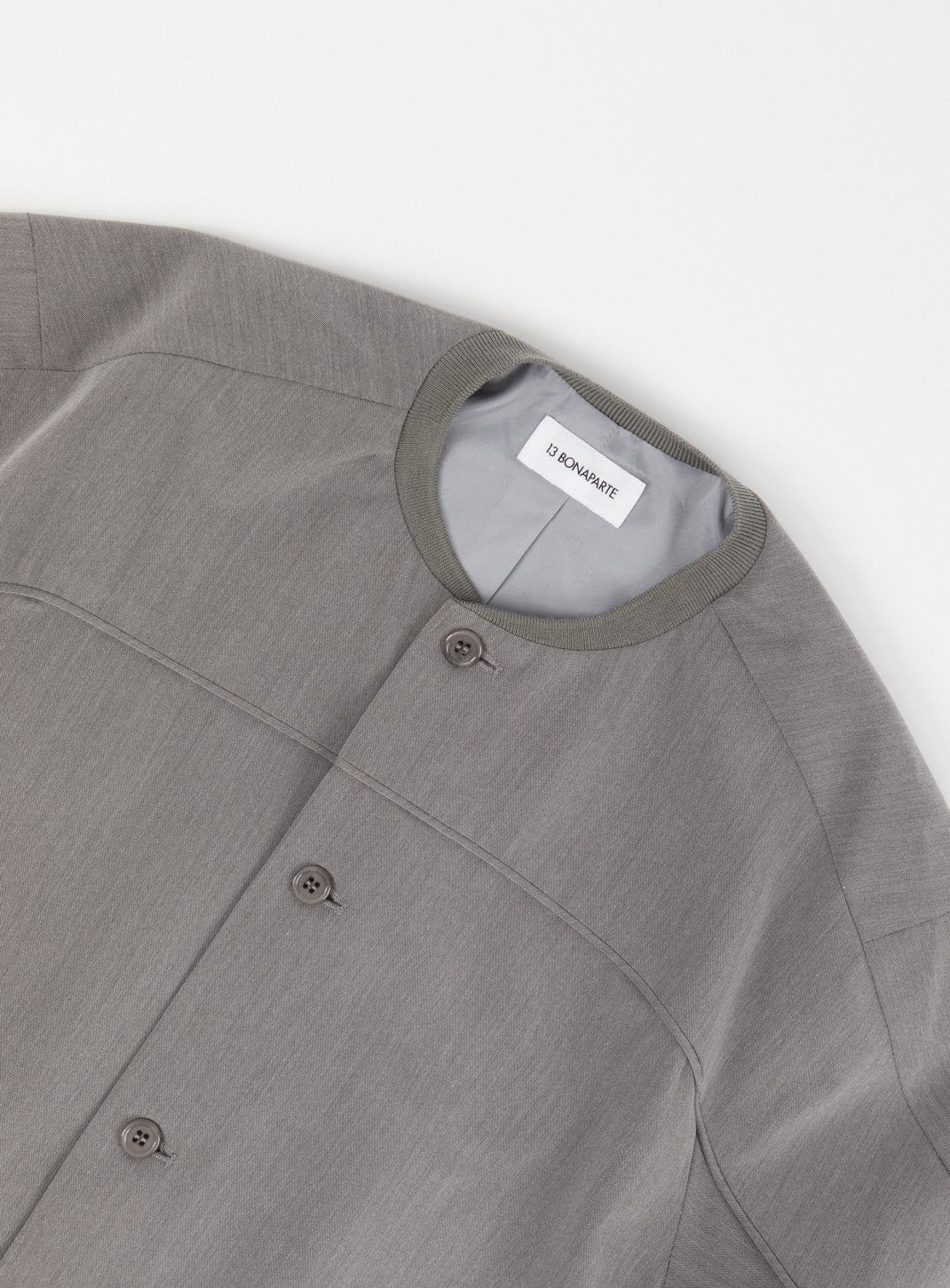Braided Bomber Jacket in Taupe Grey Serge