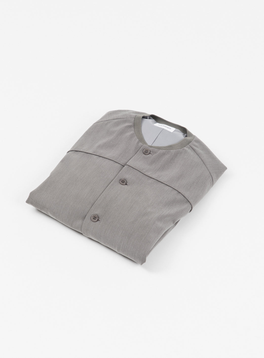 Braided Bomber Jacket in Taupe Grey Serge