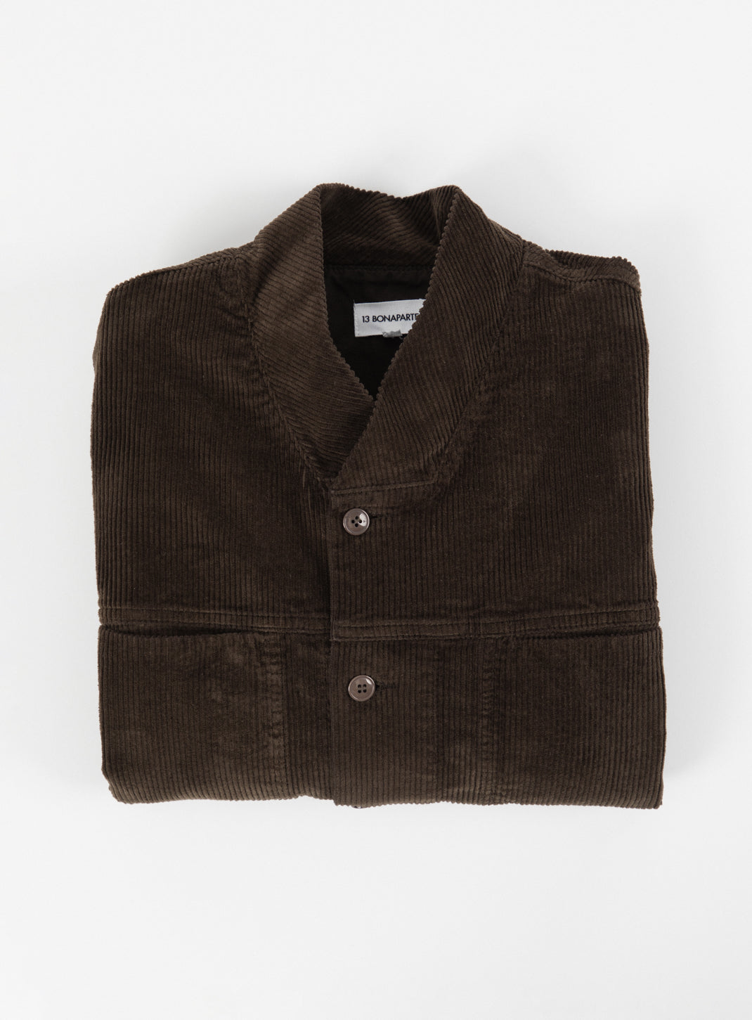 False Collar Jacket in Moss Green Corduroy