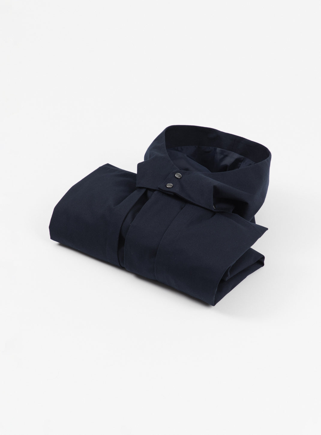 Multi Pockets Flapped Parka in Navy Blue Teflon