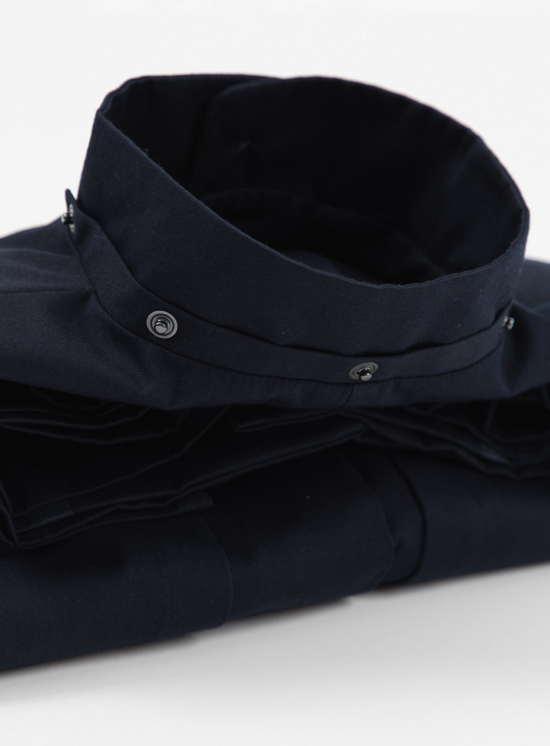 Multi Pockets Flapped Parka in Navy Blue Teflon