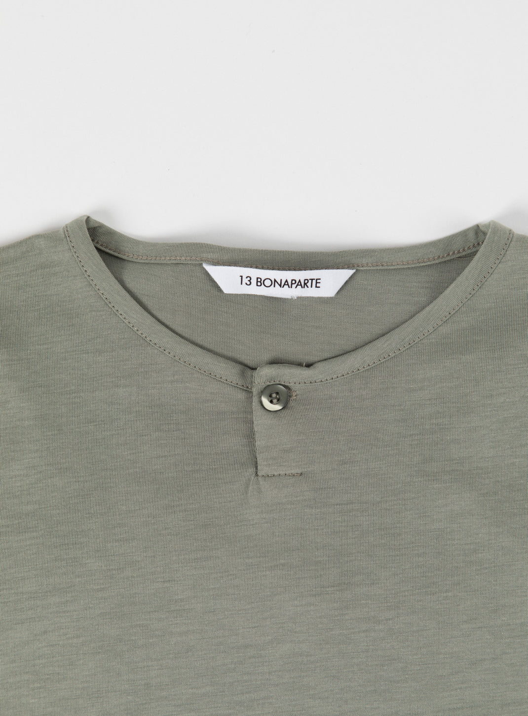1 Button T-Shirt in Clay Eucalyptus & Cotton