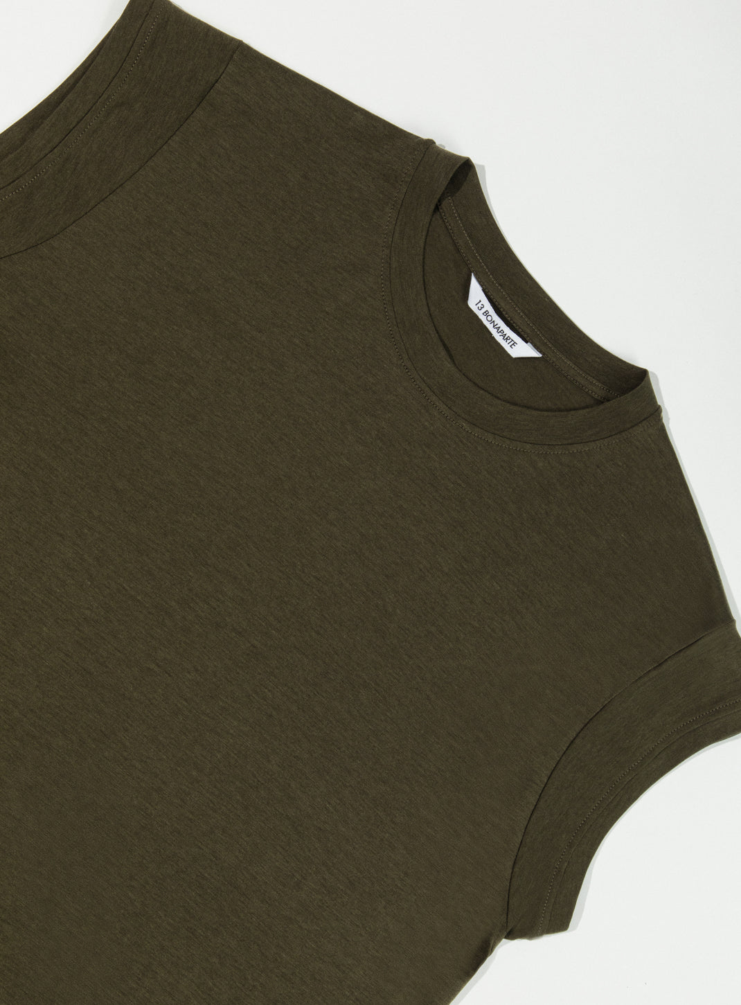 T-Shirt Sans Manches en Eucalyptus & Coton Olive