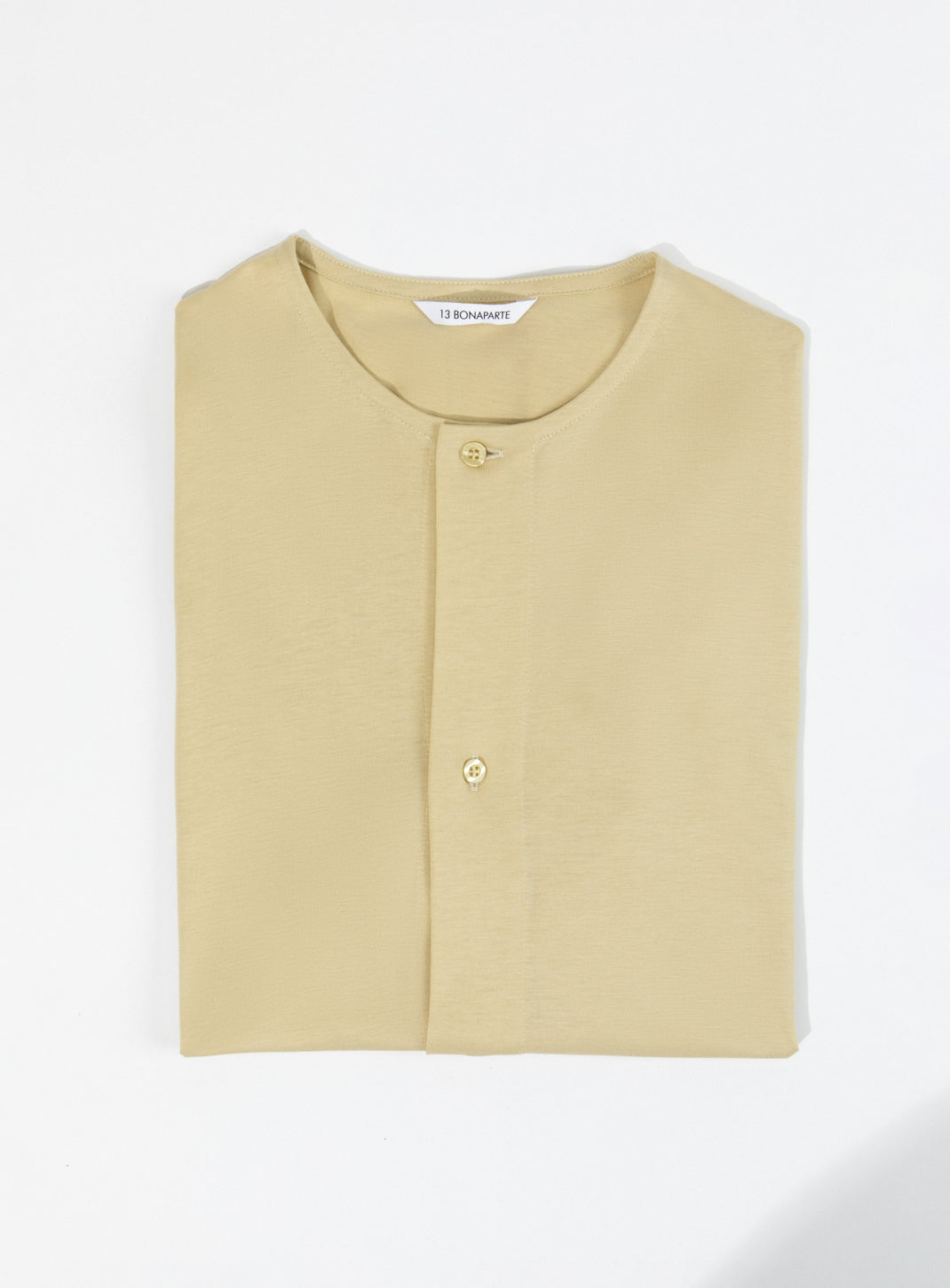 T-Shirt with 5 Buttons in Ginger Eucalyptus & Cotton