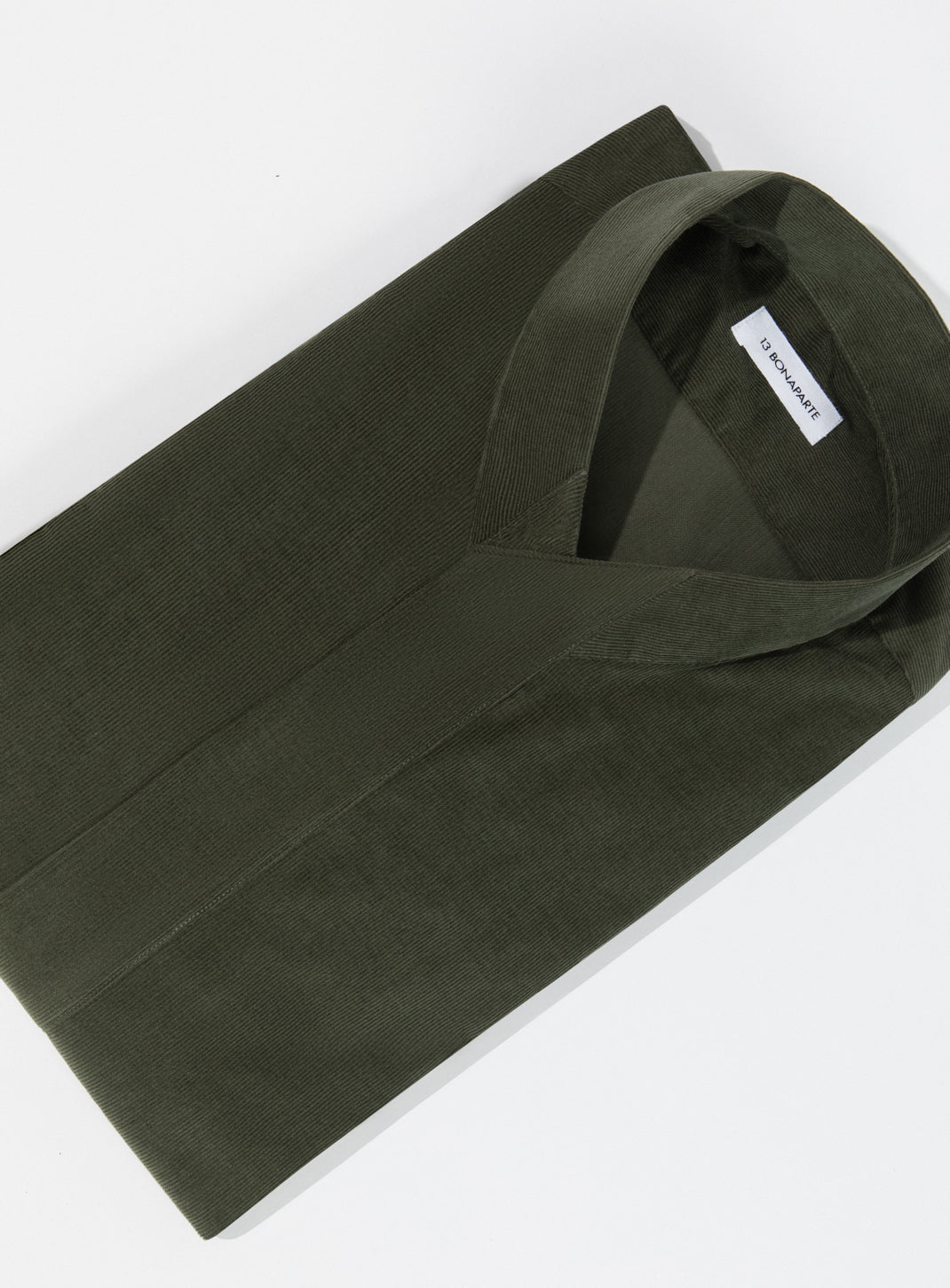 Origami Collar Shirt in Olive Needlecord