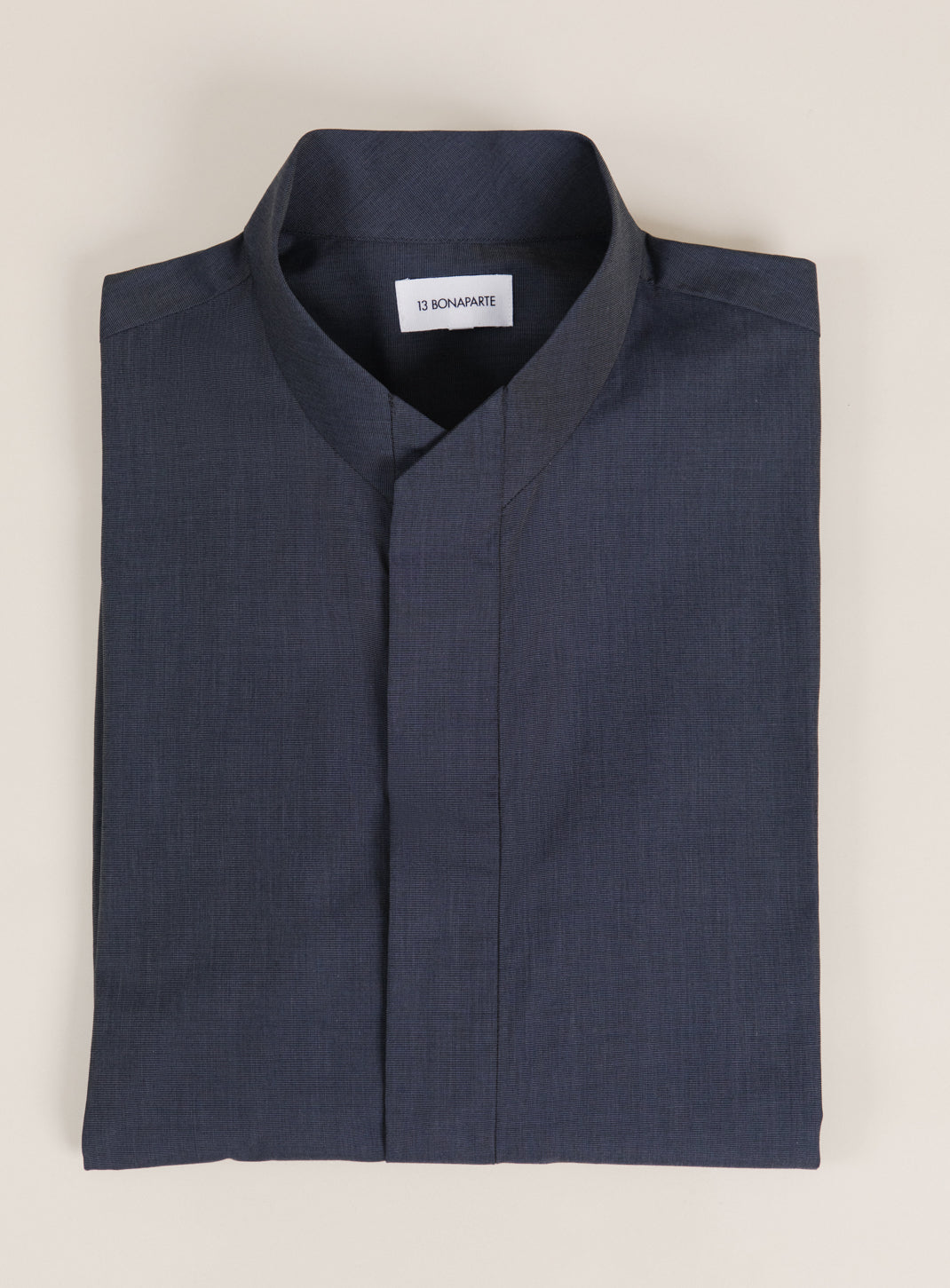 Origami Collar Shirt in Slate End-on-End