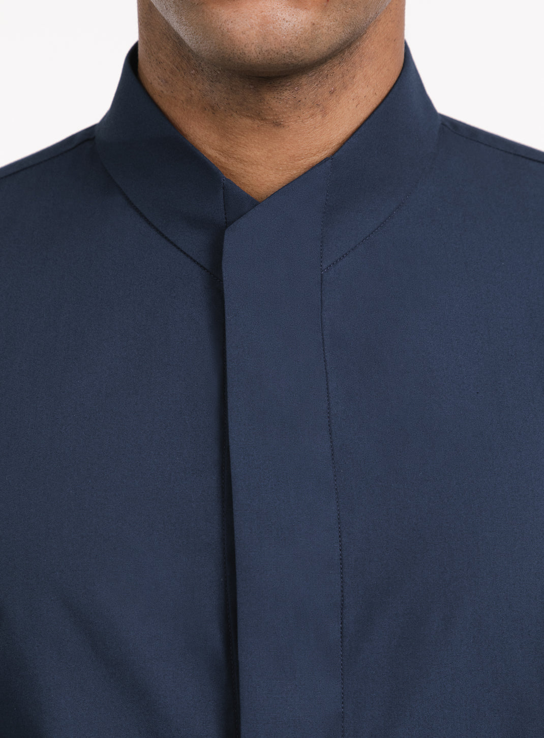 Origami Collar Shirt in Cobalt Blue Poplin